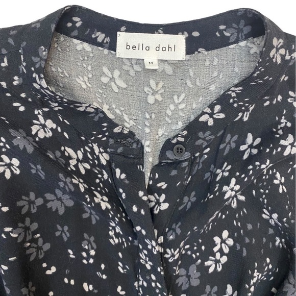 NWT Bella Dahl Maxi Shirt Dress in Black Tula Floral Size Medium - Picture 6 of 10